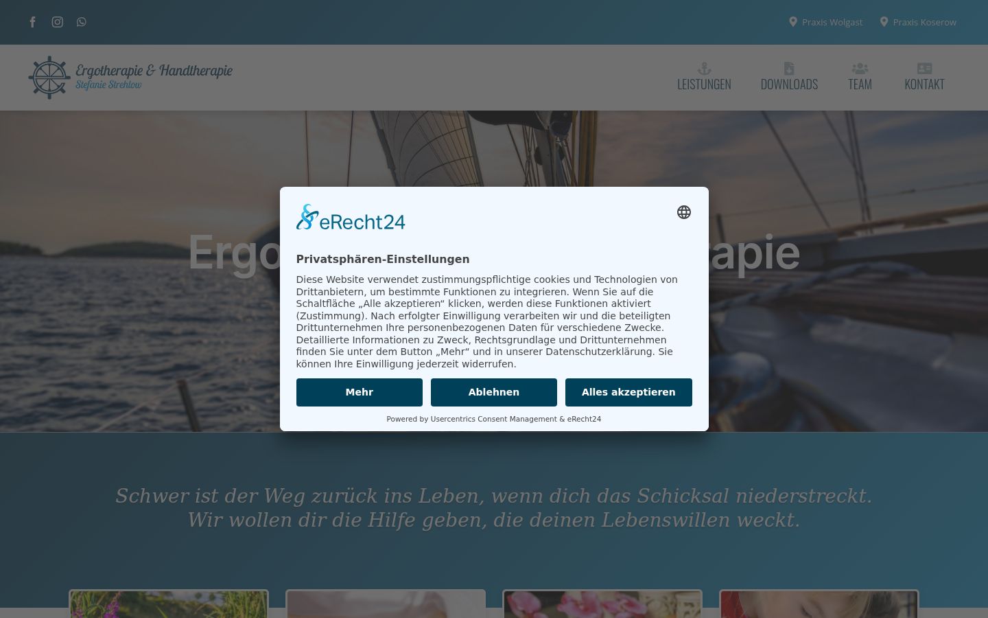 Screenshot del banner di consenso mostrato prima di qualsiasi interazione
