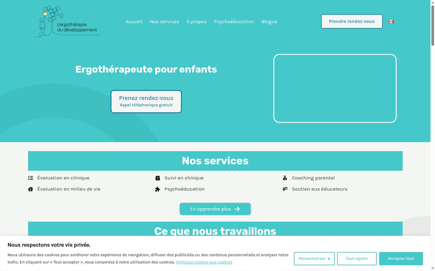 Captura de ecrã do banner de consentimento apresentado antes de qualquer interação