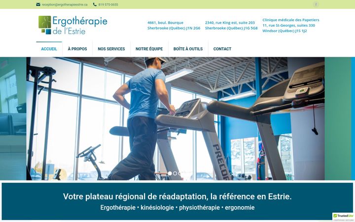 Screenshot of ergotherapieestrie.ca