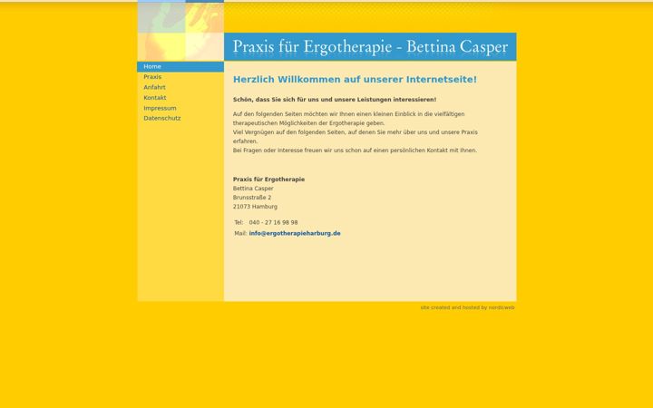 Capture d'écran de ergotherapieharburg.de
