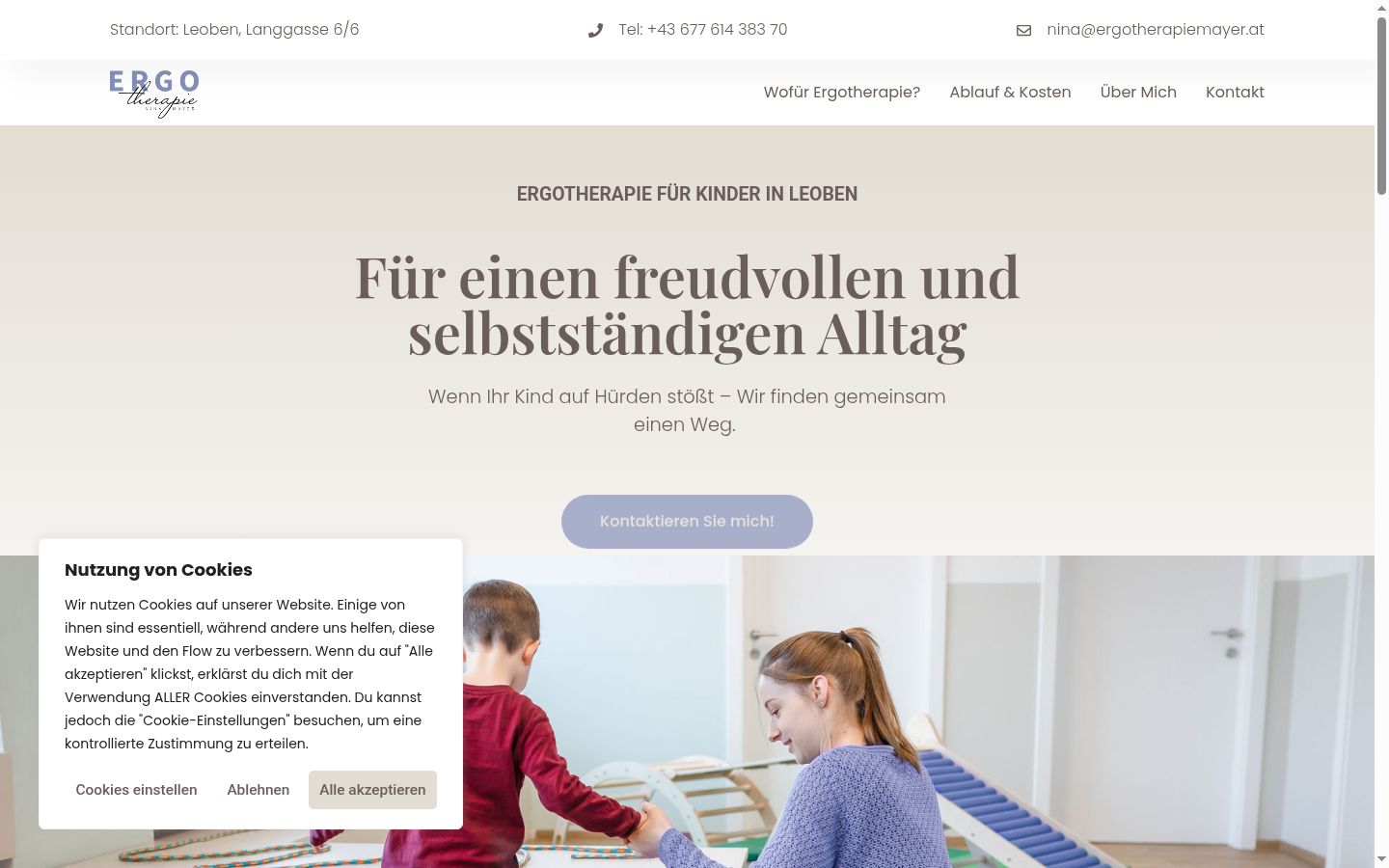 Screenshot des Einwilligungsbanners vor jeglicher Interaktion