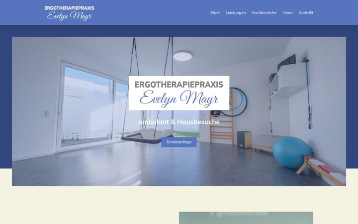 Capture d'écran de ergotherapiepraxis-mayr.de