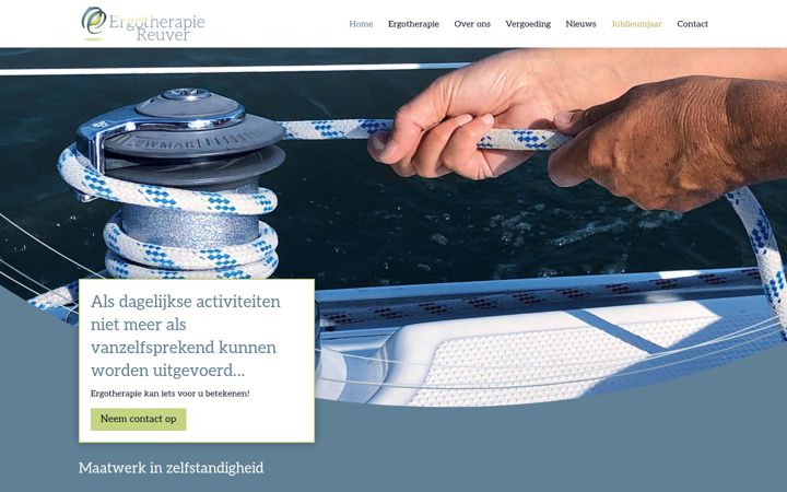Snímek obrazovky ergotherapiereuver.nl