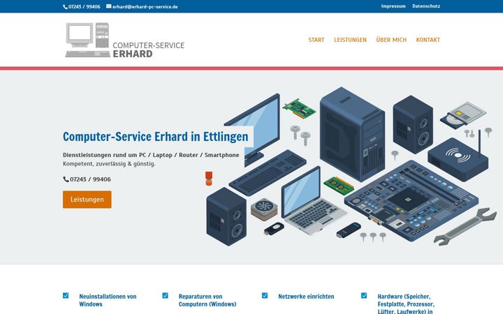 Capture d'écran de erhard-pc-service.de