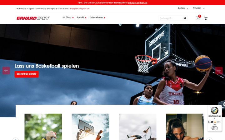 Screenshot of erhardsport.de