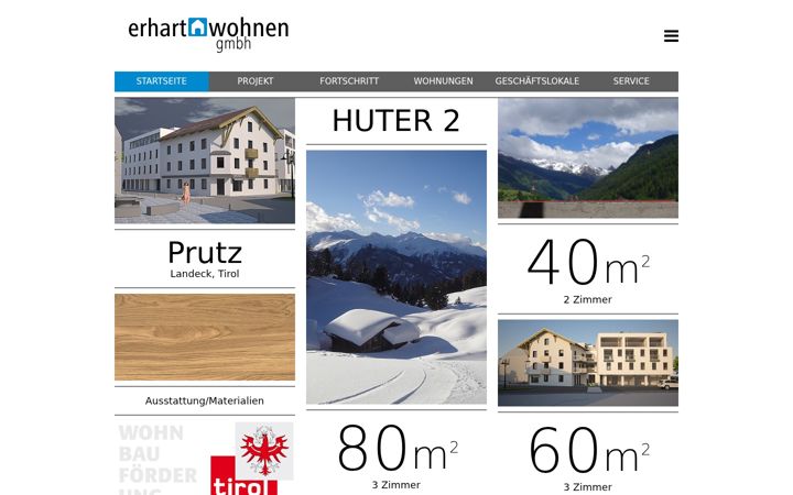 Screenshot di erhartwohnen.at