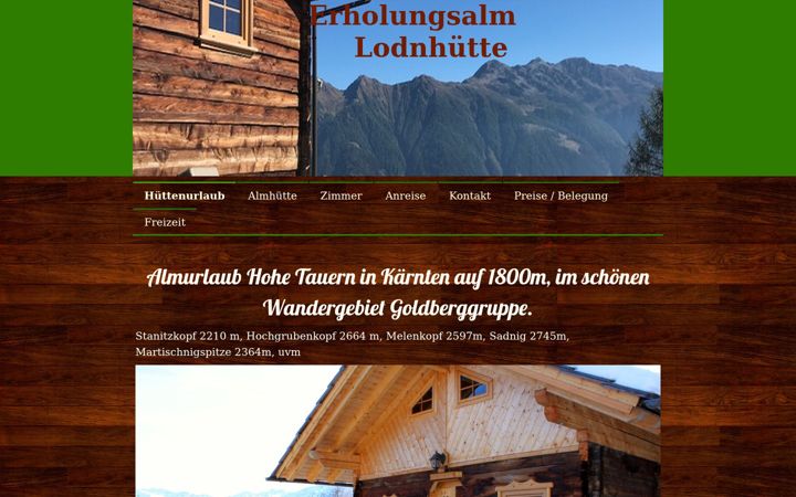 Screenshot di erholungsalm.at