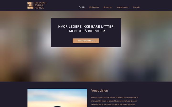 Skärmbild av erhvervsforum-aarhus.dk