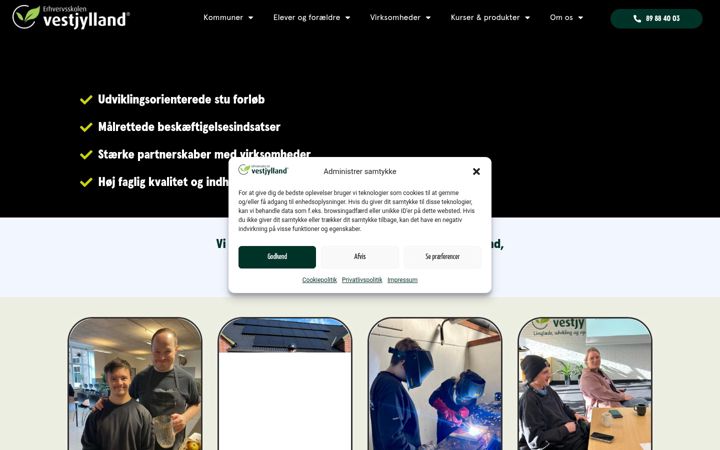Képernyőkép: erhvervsskolenvestjylland.dk