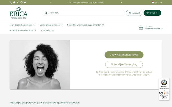 Snímek obrazovky erica.nl