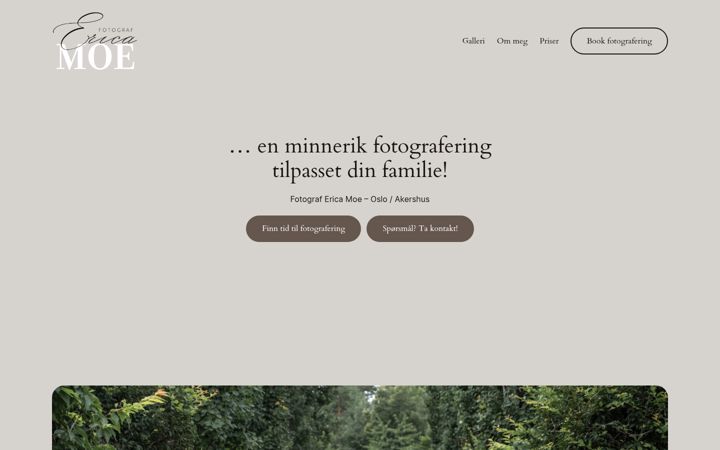 Screenshot stránky ericamoe.no