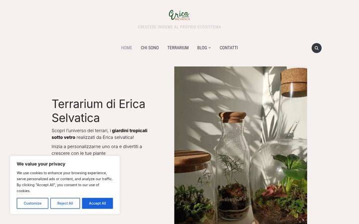 Screenshot stránky ericaselvaticaterrarium.altervista.org