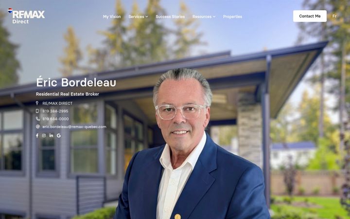 Screenshot of ericbordeleaucourtier.ca