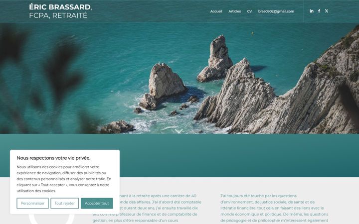 Screenshot of ericbrassard.ca