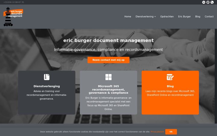 Snímek obrazovky ericburger.nl
