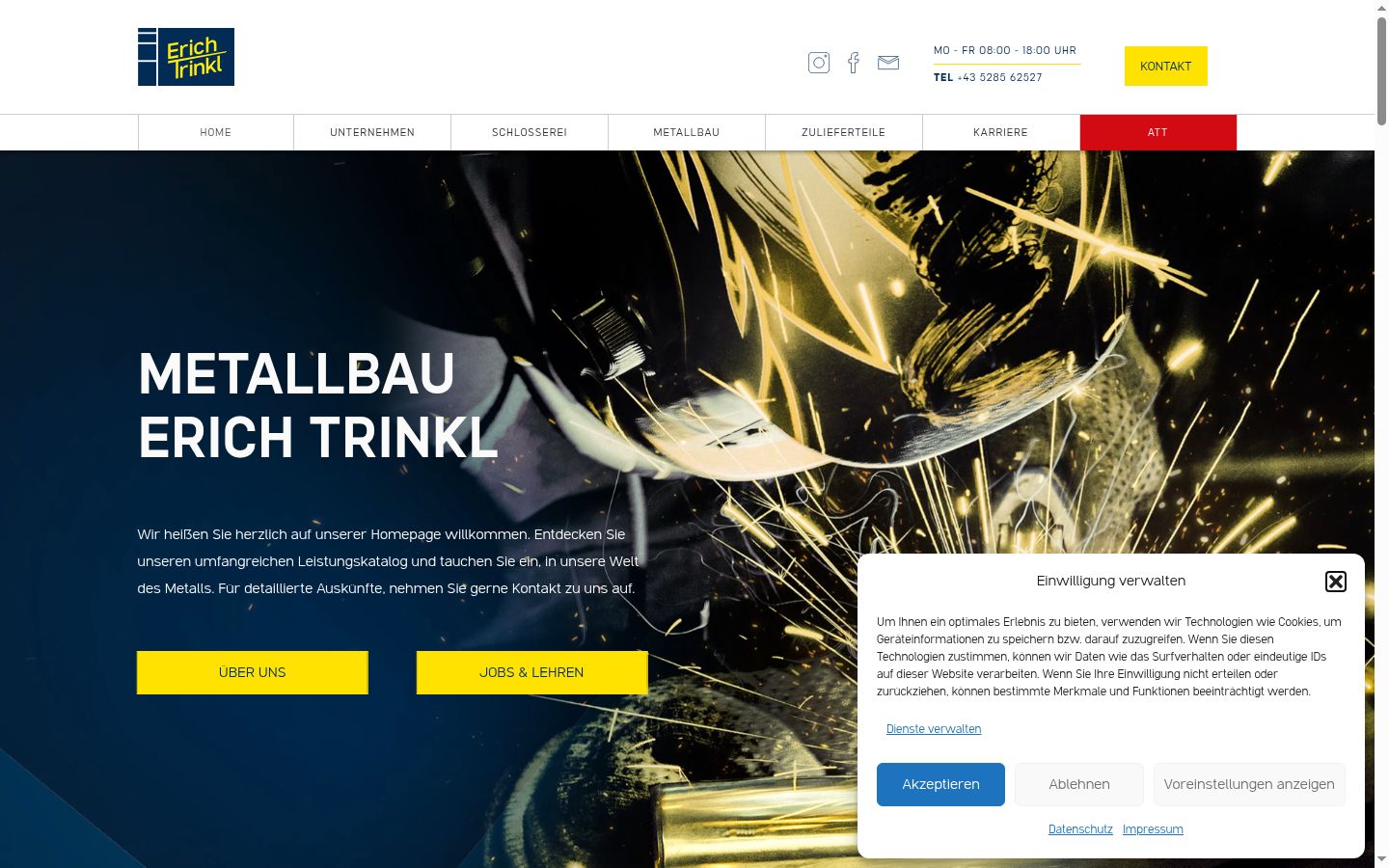 Screenshot tal-banner tal-kunsens muri qabel kwalunkwe interazzjoni