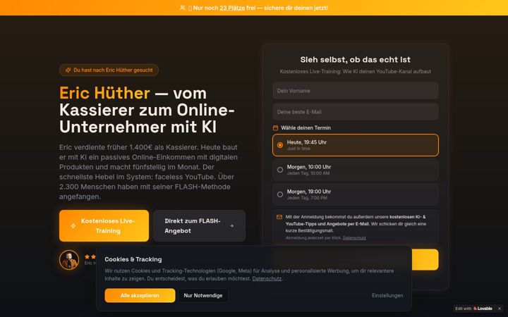 Ekrānuzņēmums no erichuether.de