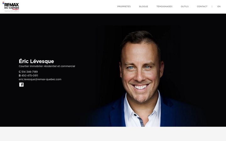 Screenshot of ericlevesque.ca