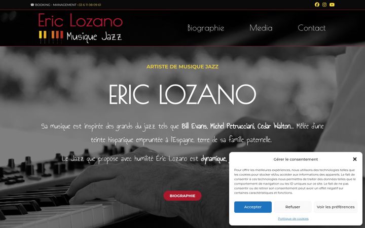 Snímek obrazovky ericlozano-jazz.fr