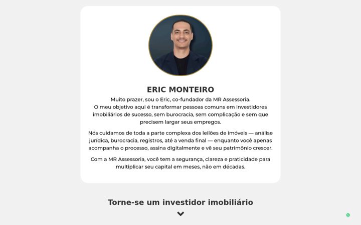Ekraanipilt saidist ericmonteiro.com.br