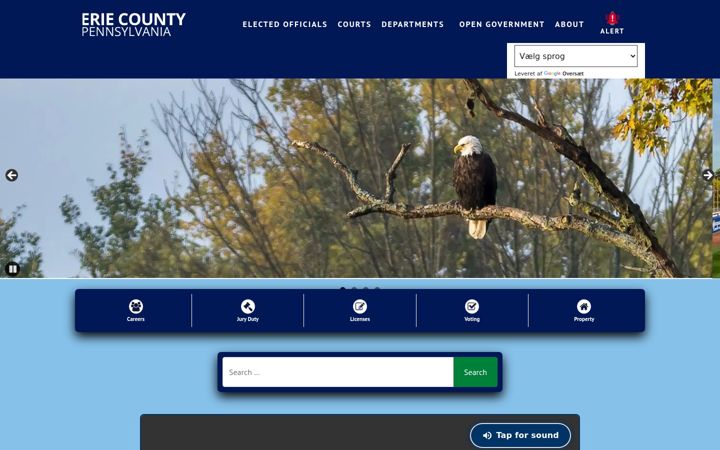 Capture d'écran de eriecountypa.gov