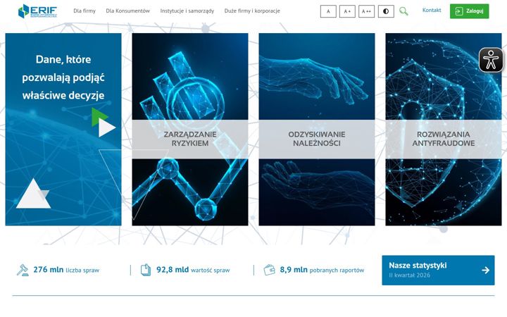 Screenshot stránky erif.pl