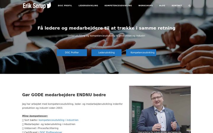Képernyőkép: erik-serup.dk
