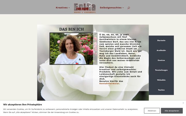 Captura de ecrã de erika-pohlmann.de
