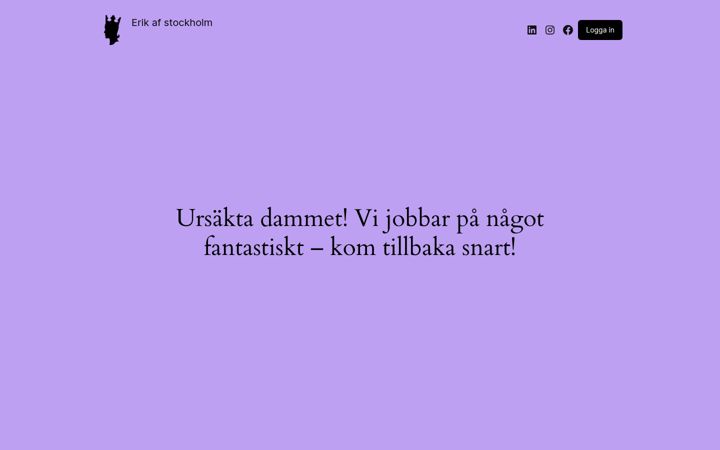 Screenshot stránky erikafsthlm.se