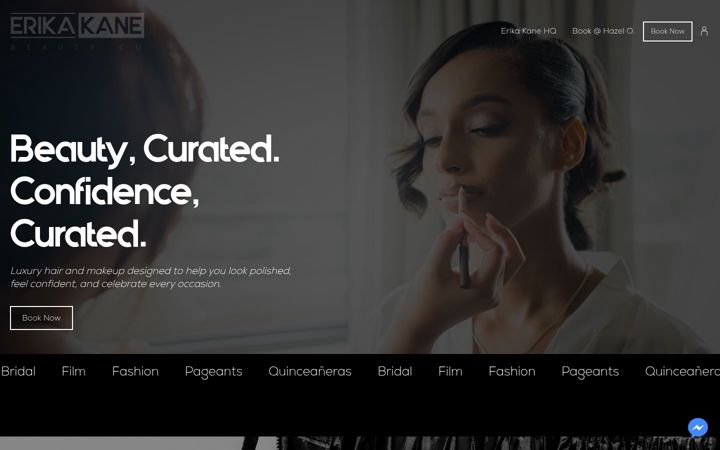 Snimka zaslona za erikakanebeauty.co