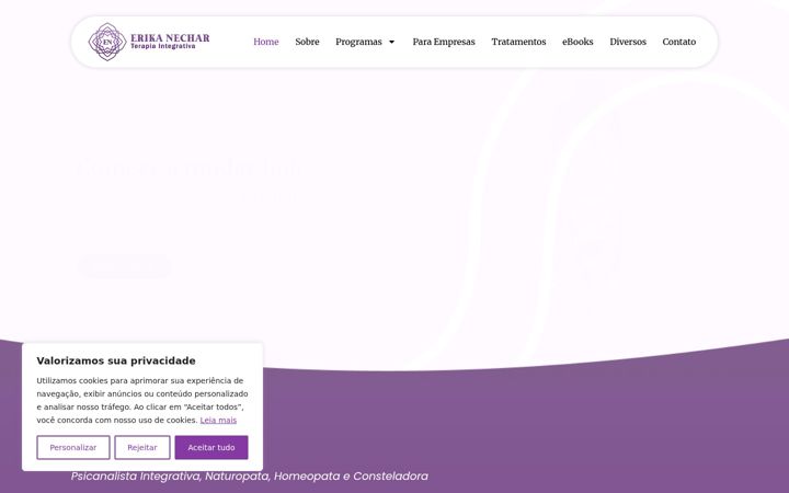 Ekraanipilt saidist erikanechar.com.br