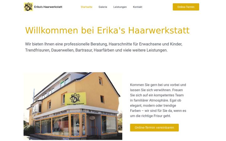 Screenshot ta' erikas-haarwerkstatt.de