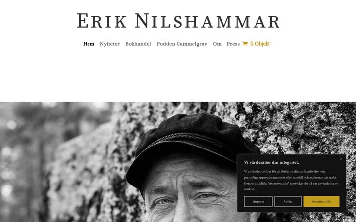 Screenshot stránky eriknilshammar.se