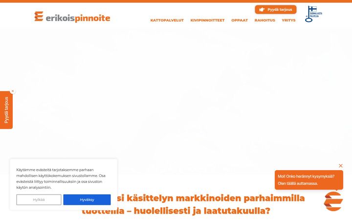 Екранна снимка на erikoispinnoite.fi