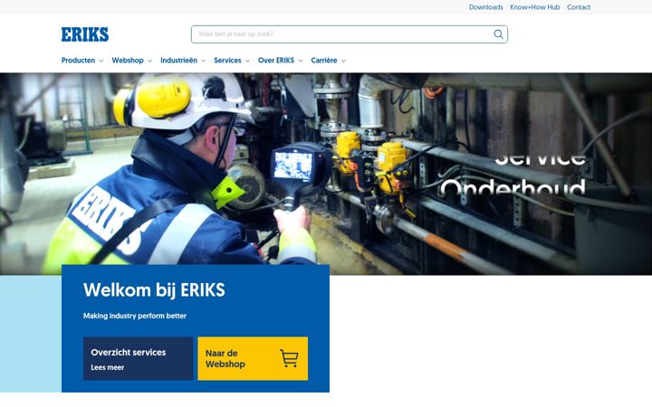 Screenshot of eriks.nl