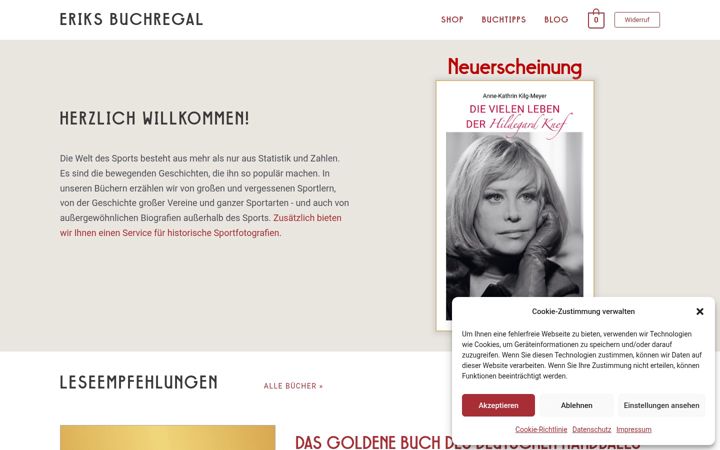 Screenshot ta' eriksbuchregal.de