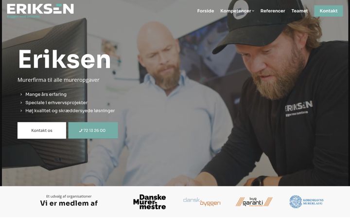 Képernyőkép: eriksen-byg.dk