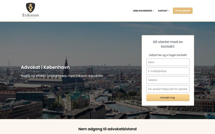 Képernyőkép: erikssonadvokater.dk