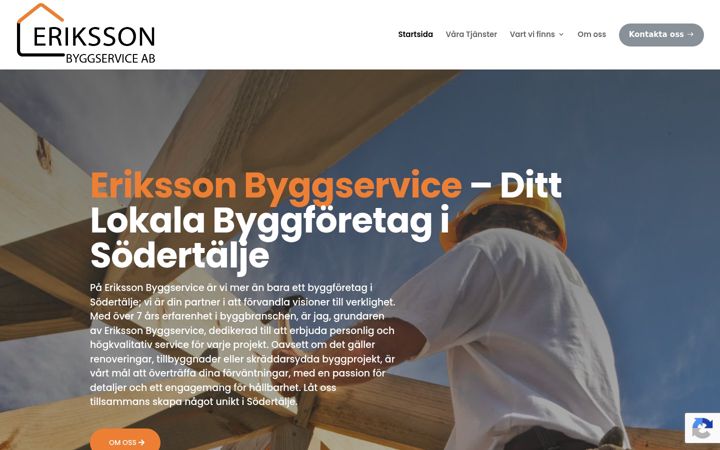Screenshot του erikssonsbyggservice.se