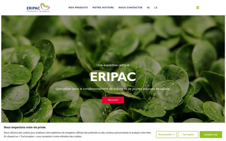 Screenshot ta' eripac.fr