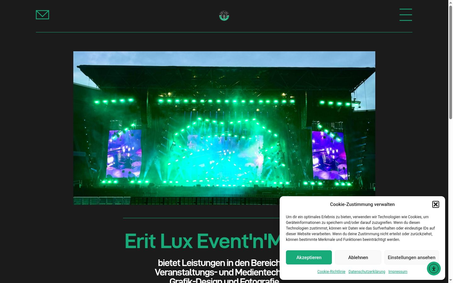 Screenshot of the consent banner shown before any interaction