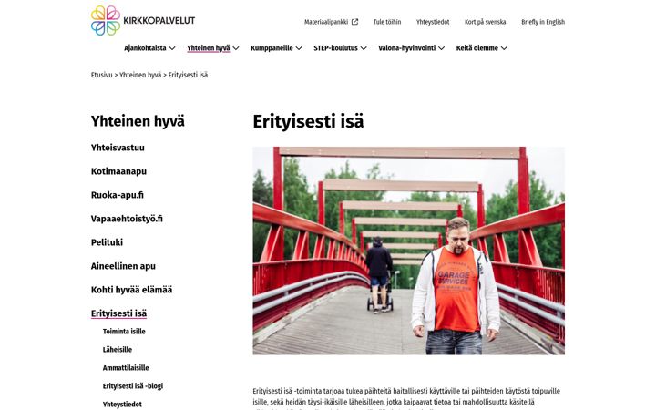 Екранна снимка на erityisestiisa.fi