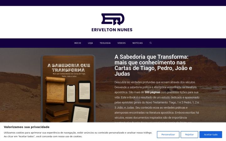 Ekraanipilt saidist erivelton.com.br