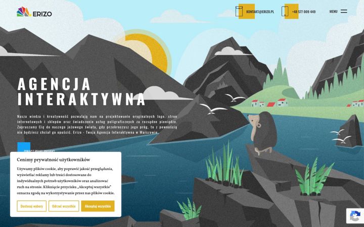 Screenshot stránky erizo.pl