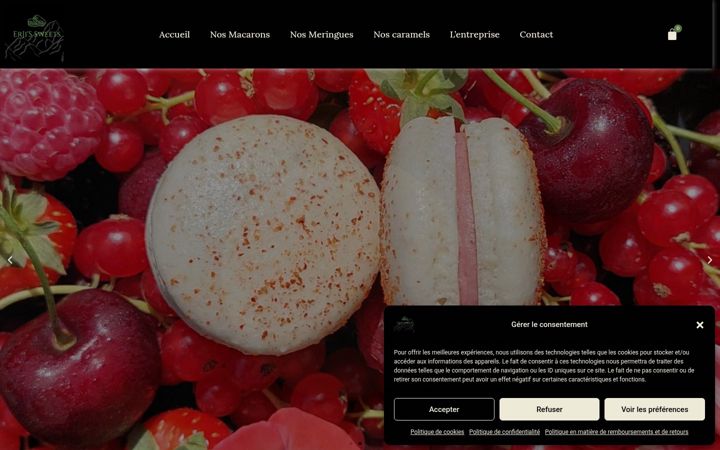 Screenshot stránky erjis-foods.ch