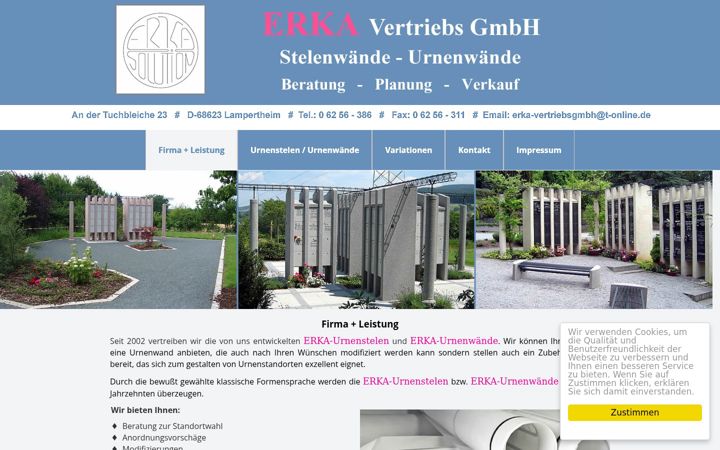 Screenshot ta' erka-solution.de