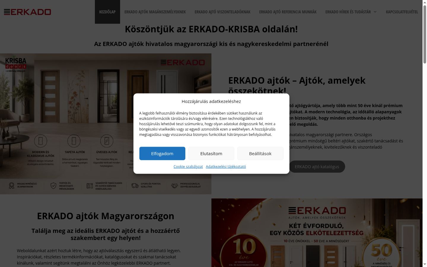 Snímek obrazovky baneru souhlasu zobrazeného před jakoukoli interakcí
