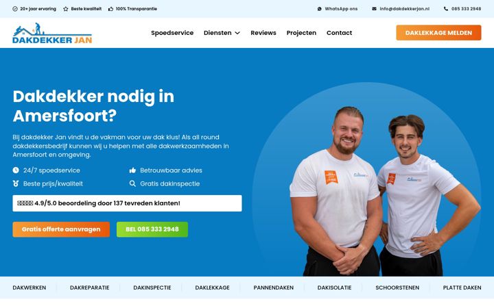 Snímek obrazovky erkendedakdekkeramersfoort.nl
