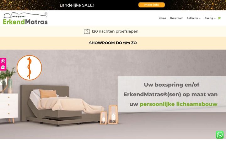 Snímek obrazovky erkendmatras.nl