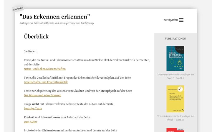 Screenshot di erkenntnistheorie.at